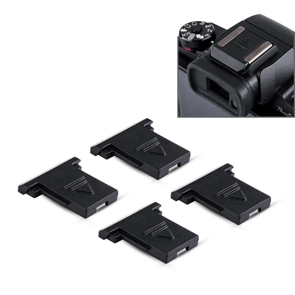 JJC 4PCS Upgraded Hot Shoe Cover w Full Coverage for Nikon Z7 II Z9 Z8 Zf Zfc | Full Metal Edge Protection — for Canon