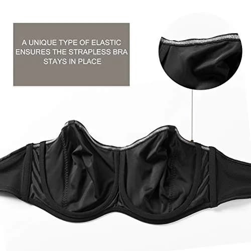DELIMIRA Strapless Bandeau Minimizer Bra 42D | Reduce Bust Profile & Support thumbnail 4