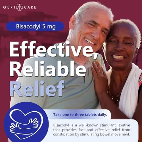 GeriCare Bisacodyl 5 mg Coated Tablet | Gentle Overnight Constipation Relief | 1000 Count thumbnail 5