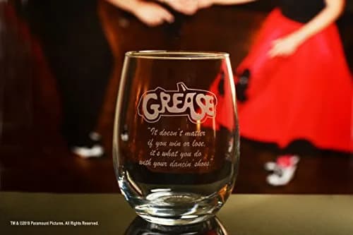 Movies On Glass Grease Stemless Wine Glass 15oz | Licensed Handcrafted Collectible thumbnail 4