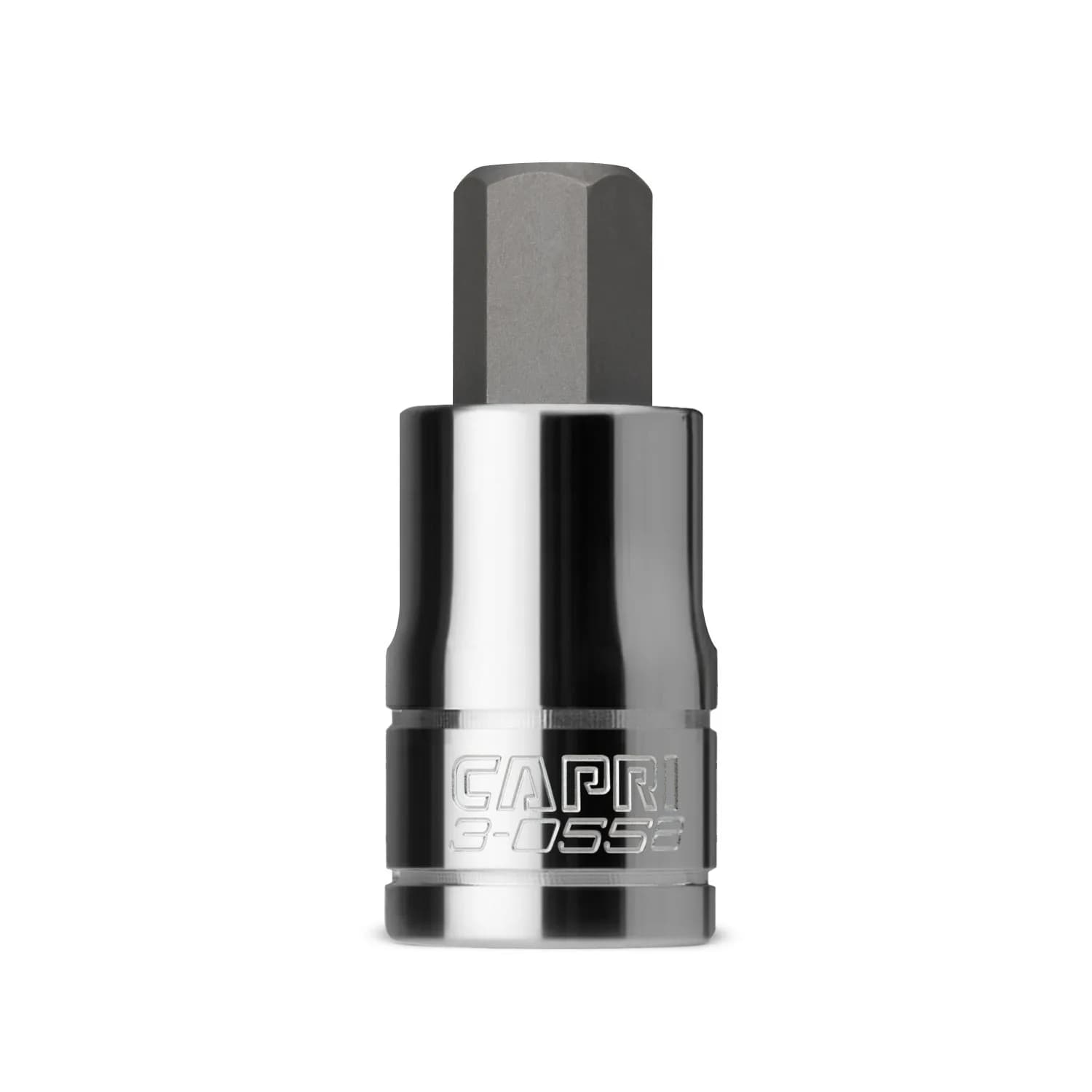 Capri Tools 1/2-Inch Hex Bit Socket, 1/2-Inch Drive, SAE | Forged S2 Steel Professional Grade — 1/2-Inch, 1/2-Inch Drive