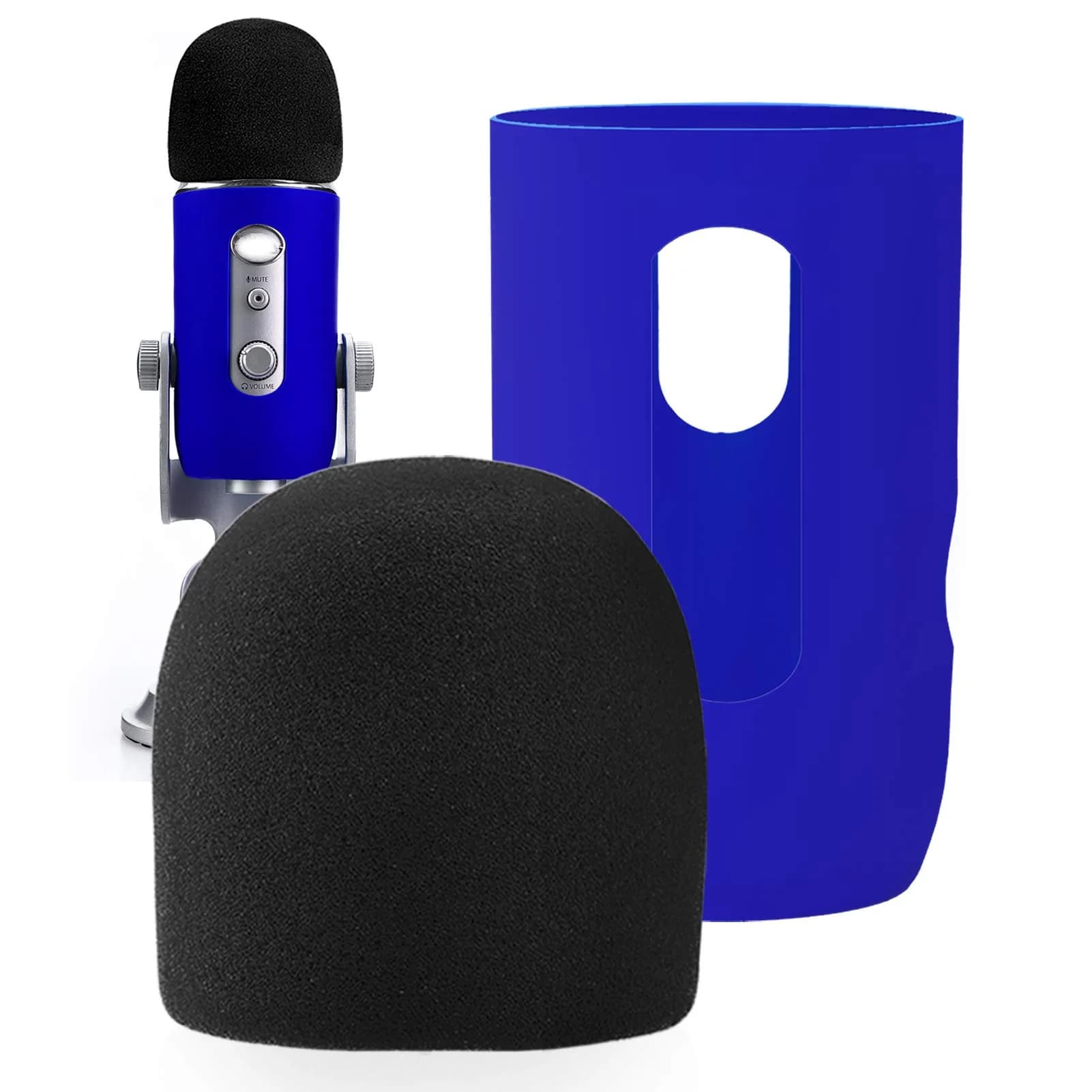 YOUSHARES Blue Foam Microphone Windscreen for Blue Yeti & Yeti Pro Microphones - main product image