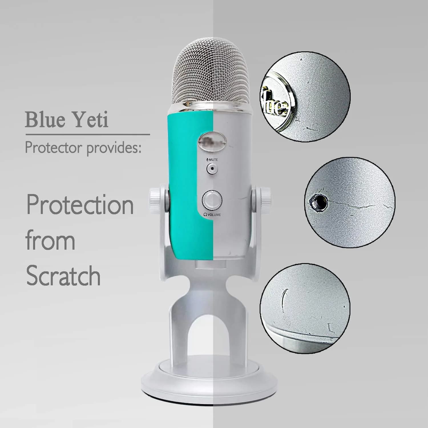 YOUSHARES Microphone Windscreen Foam Green for Blue Yeti & Yeti Pro | 2.36 cm (0.93 in) Thickness - view 4
