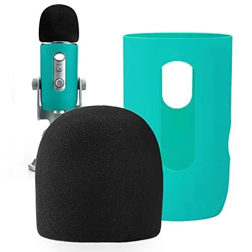 YOUSHARES Microphone Windscreen Foam Green for Blue Yeti & Yeti Pro | 2.36 cm (0.93 in) Thickness thumbnail 1