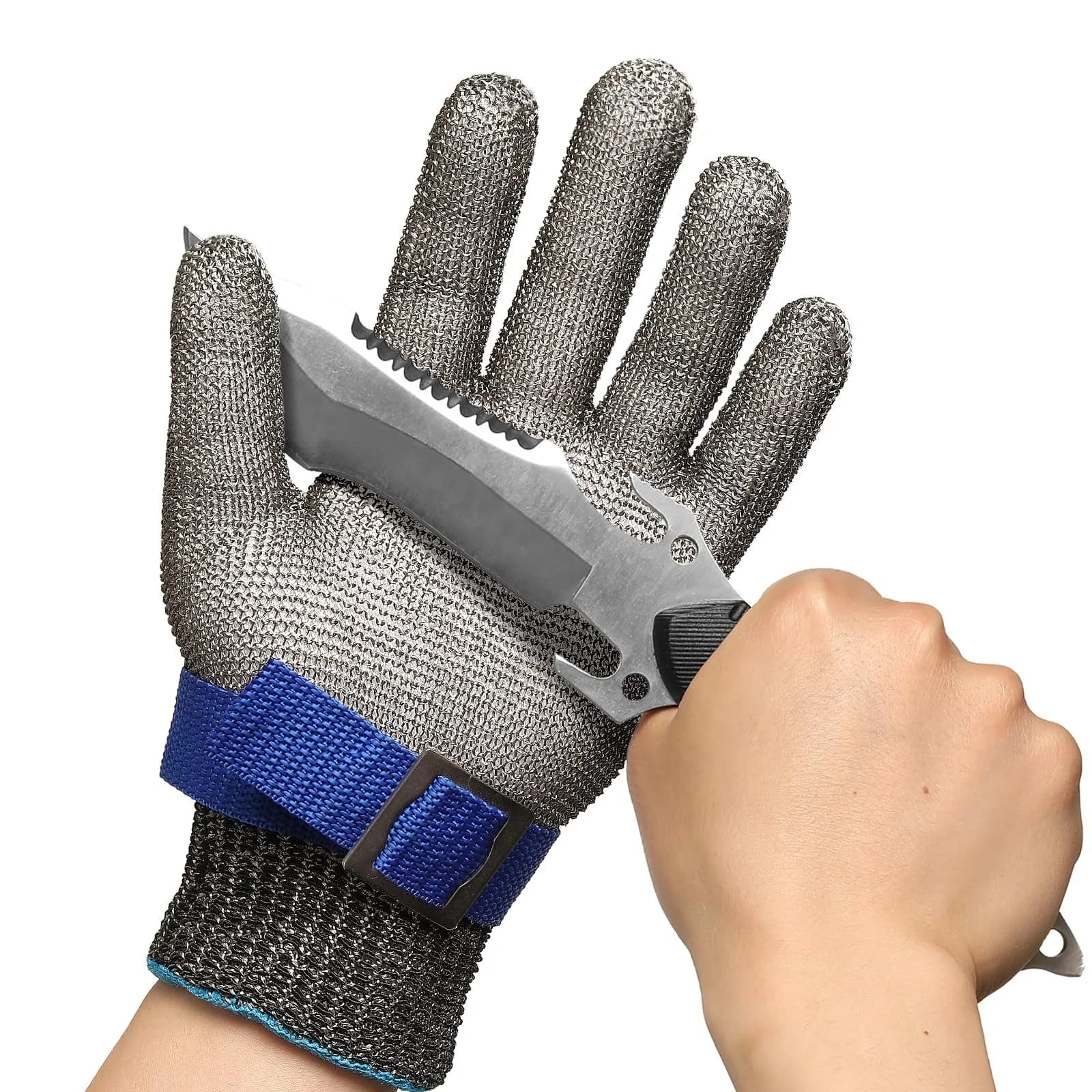 Schwer SlicePro ANSI A9 Cut Resistant Gloves, Small (1-Pack) | Food Grade Steel Wire Hand Protection