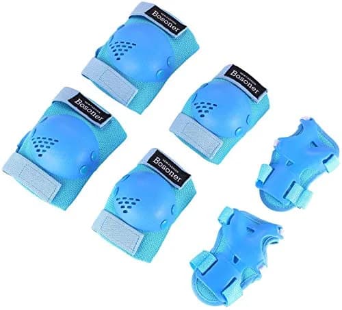 BOSONER Kids/Youth Knee Pads Elbow Pads Wrist Guards Set for 3-15 Years | Multi-Sports Impact Protection thumbnail 1