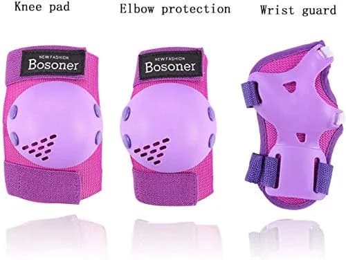 BOSONER Kids/Youth Knee Pads Elbow Pads Wrist Guards Set for 3-15 Years | Child Protective Gear for Multi-Sports thumbnail 2