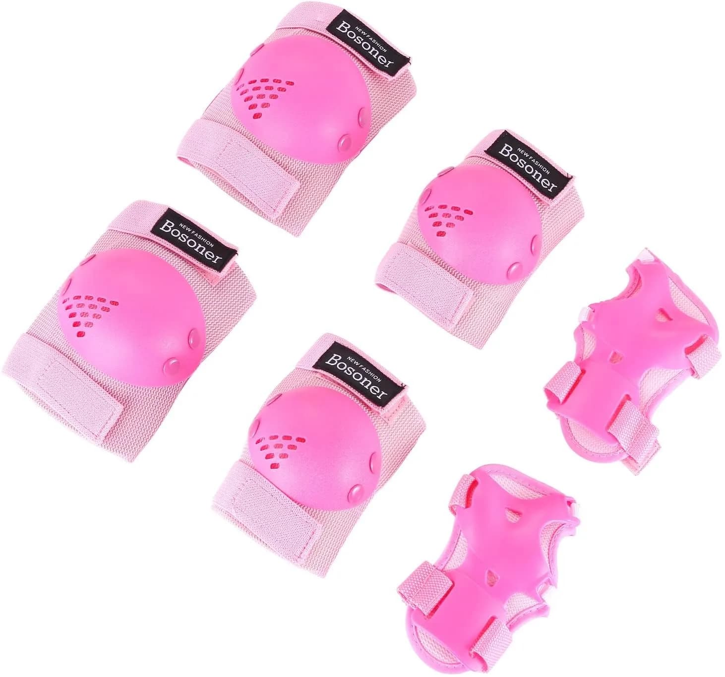 BOSONER Kids/Youth Knee Pads Elbow Pads Wrist Guards Set for 3-15 Years | Child Protective Gear for Multi-Sports