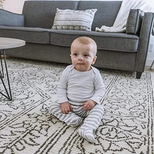 Spasilk 3 Pack Cotton Footed Pants for Baby Boy and Baby Girl | Unisex Newborn Baby Pants in 9 Months thumbnail 2