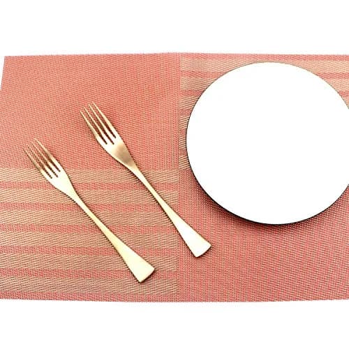 Uniturcky 6-Piece Flatware Set,Extra Thick Heavy Duty - 18/10 Stainless Steel Flatware Sets,High Matte Finish Rose Gold Service for 1 | Multipurpose Kitchen Utensils thumbnail 6