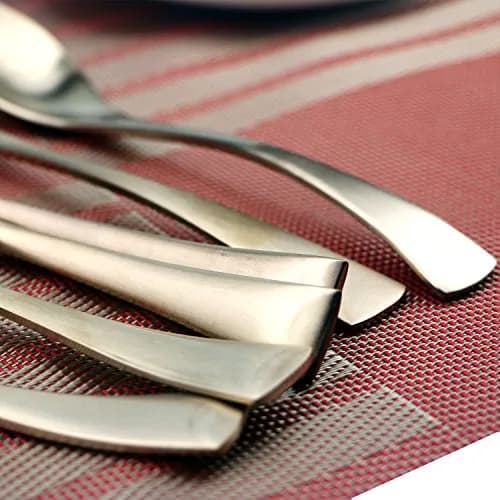 Uniturcky 6-Piece Flatware Set,Extra Thick Heavy Duty - 18/10 Stainless Steel Flatware Sets,High Matte Finish Rose Gold Service for 1 | Multipurpose Kitchen Utensils thumbnail 9