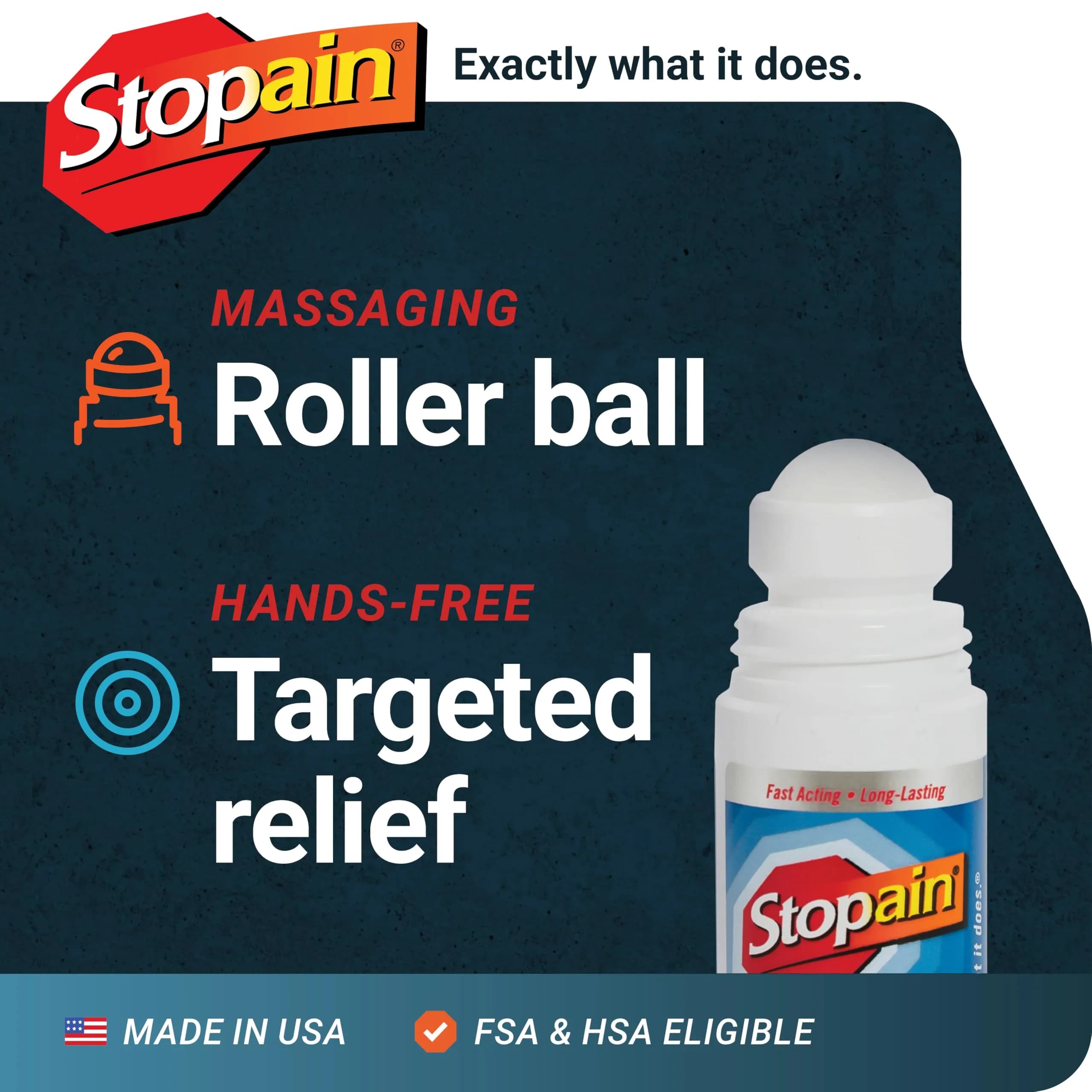Stopain Extra Strength Pain Relief Roll-On Gel 177ml (6 Fl Oz) | Fast-Acting Topical Analgesic for Arthritis & Muscle Pain - view 4