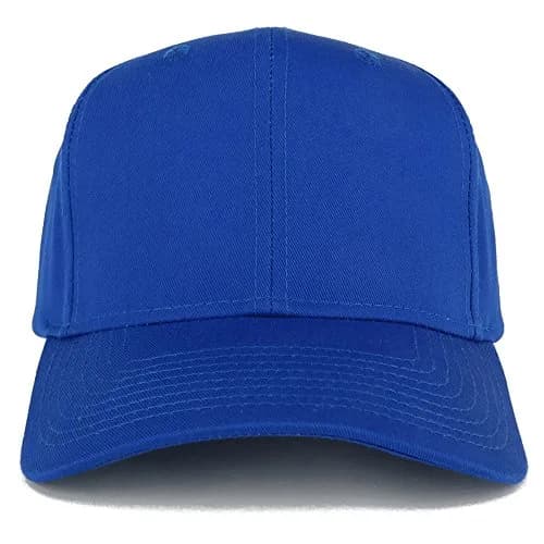 Armycrew XXL Oversize High Crown Adjustable Solid Baseball Cap - Royal Blue | Fits 2XL-3XL (62cm) thumbnail 2
