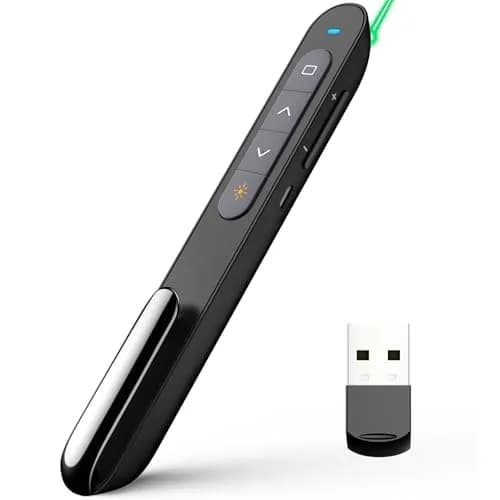 Norwii N76 Rechargeable Presentation Clicker with Laser Pointer & Custom Buttons | 328ft Range thumbnail 1