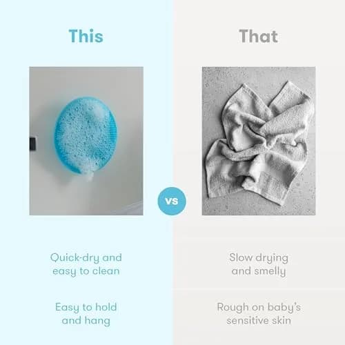 Frida Baby DermaFrida SkinSoother Bath Brush Blue | Gentle Silicone for Dry Skin, Cradle Cap & Eczema thumbnail 5