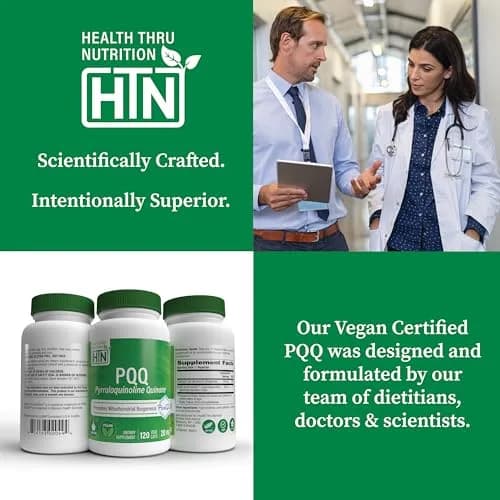 Health Thru Nutrition PQQ 20mg Pyrroloquinoline Quinone 120 Capsules | Supports Mitochondrial Biogenesis & Cellular Energy thumbnail 5