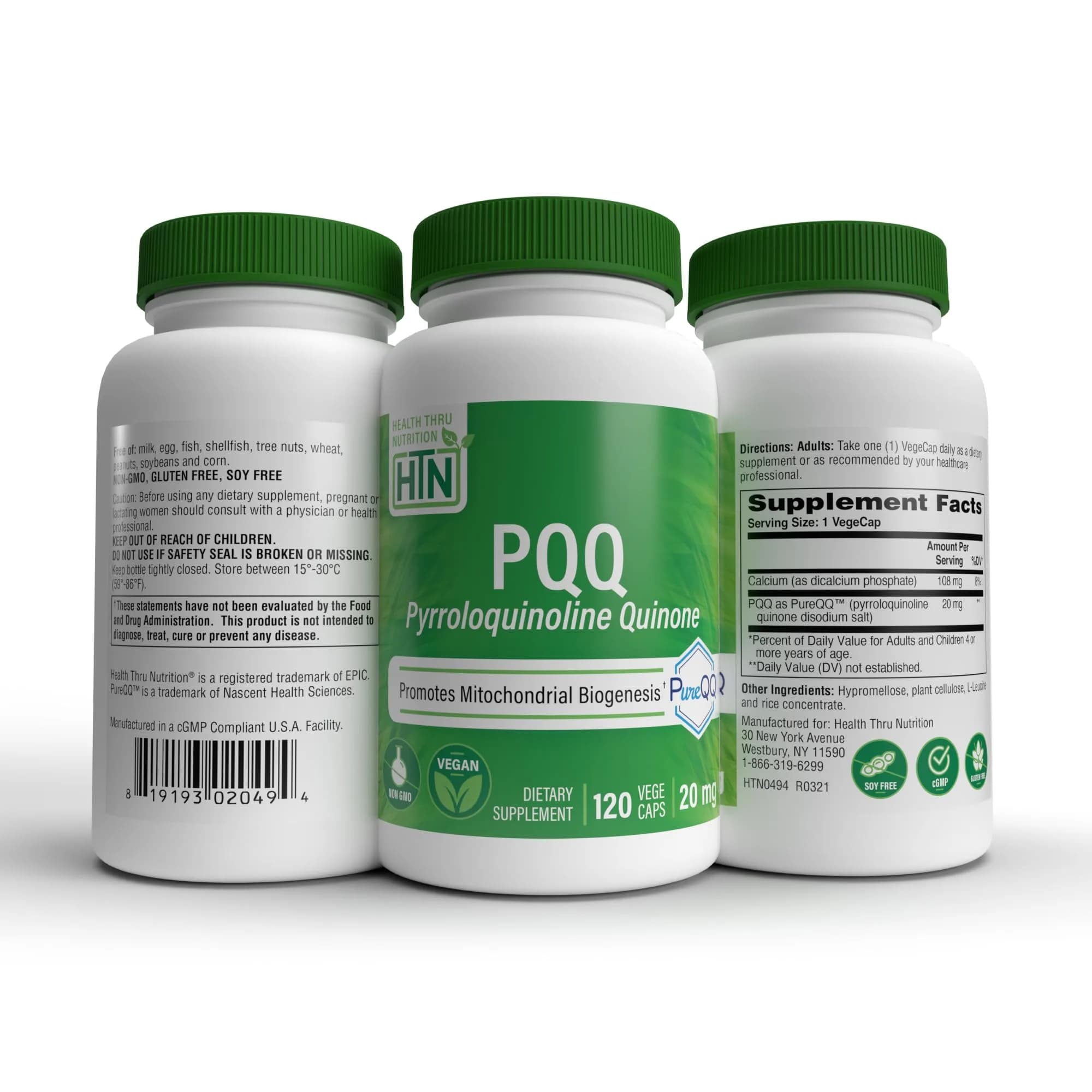 Health Thru Nutrition PQQ 20mg Pyrroloquinoline Quinone 120 Capsules | Supports Mitochondrial Biogenesis & Cellular Energy - view 8