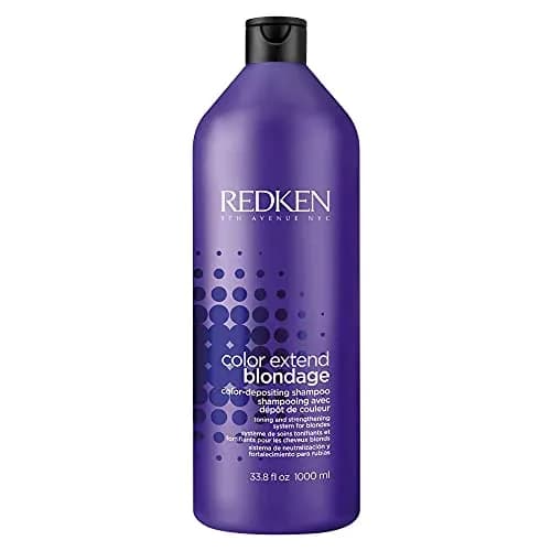 Redken Blondage Purple Shampoo 300ml (10.1 Fl Oz) | Tones Blonde Hair, Removes Brassiness — 33.8 Fl Oz