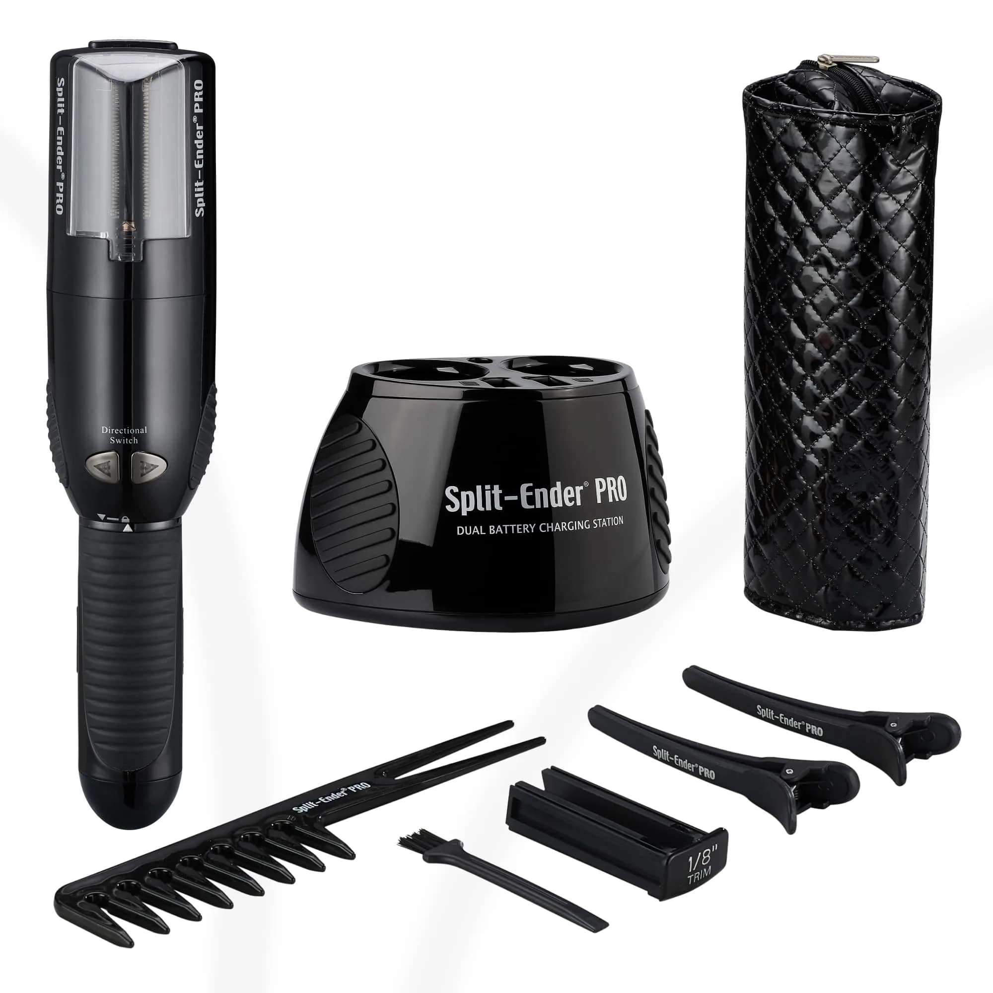 Split-Ender PRO Hair Trimmer with Charging Station | Effortless Split-End Removal for All Hair Types