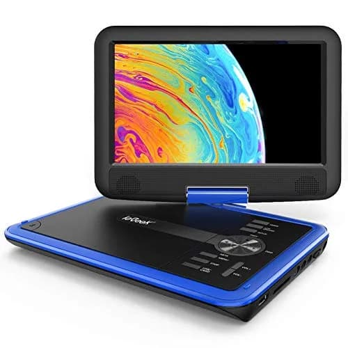 ieGeek 11.5" Portable DVD Player with 9.5" HD Screen, 5-Hour Battery, Blue | Car Travel Entertainment thumbnail 1