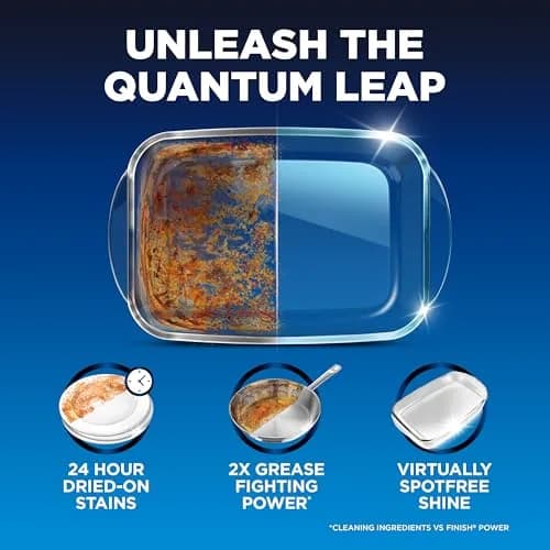 Finish Quantum Dishwasher Pods 82 Count | 24-Hour Dried-On Stain Removal thumbnail 2