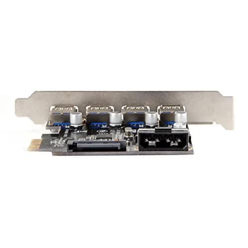 ChenYang 4 Port PCI-E 1X to 4 USB 3.0 HUB PCI Express Expansion Card Adapter with 120mm PCI-E Slot Bracket thumbnail 5