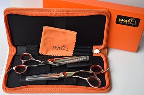 EAGLE SHARP Professional 6.0-inch Shears Cutting & Thinning Scissors Kit | 15.75 cm (6.2 in) Blade thumbnail 8