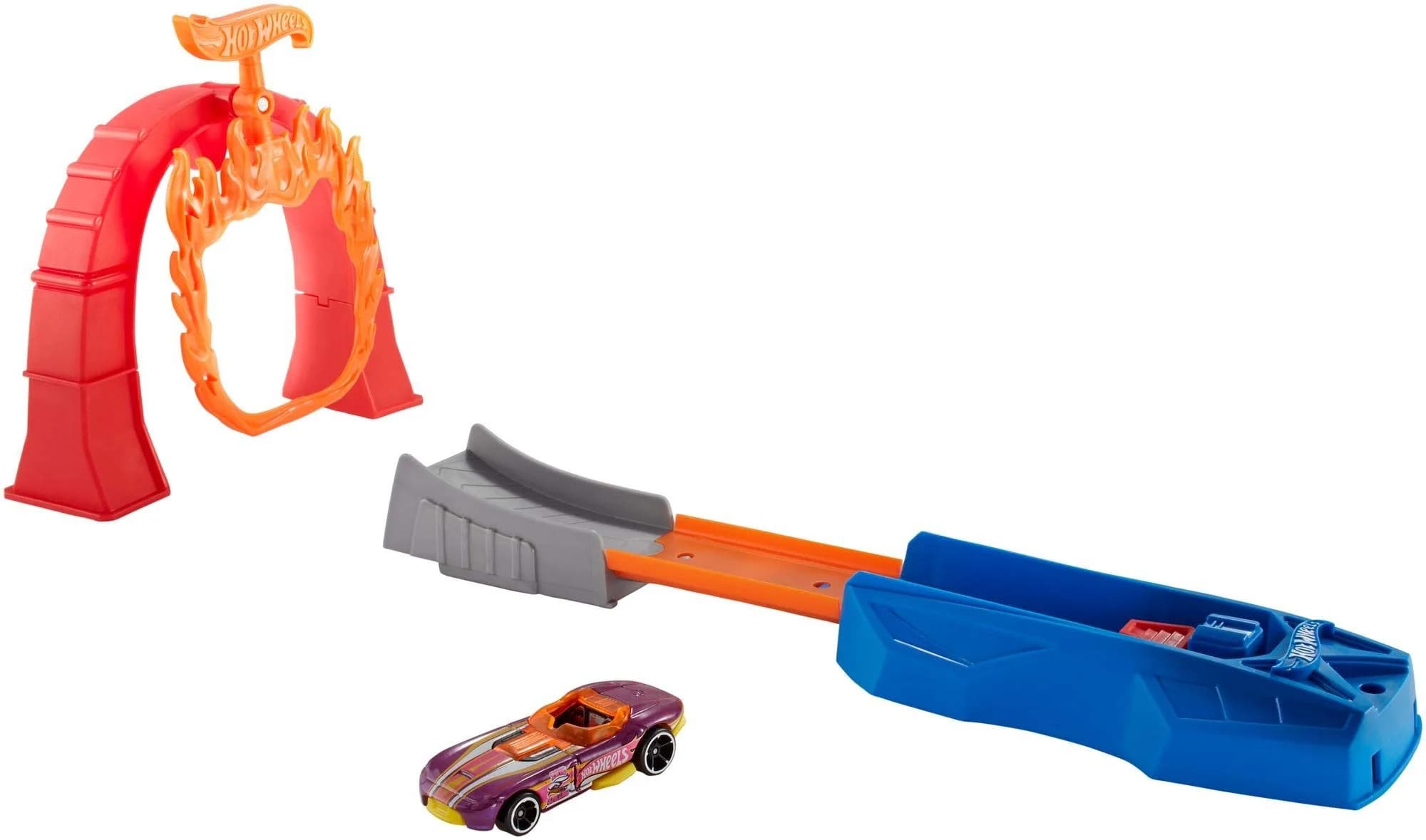 Hot Wheels Flame Jumper Playset, Multicolor | Classic Stunt Track with Iconic Cars