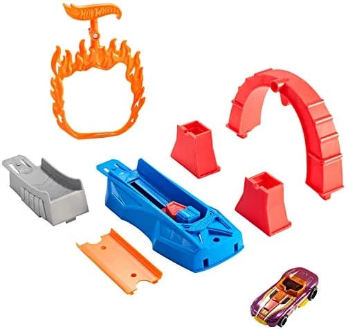 Hot Wheels Flame Jumper Playset, Multicolor | Classic Stunt Track with Iconic Cars thumbnail 2