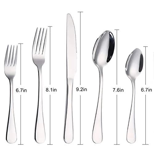 SHARECOOK 20-Piece Stainless Steel Flatware Set | Service for 4, Dishwasher Safe, Polished Finish thumbnail 2