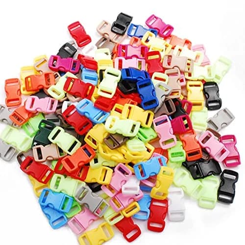 CooBigo 100-Pack Assorted 3/8" Side Release Buckles | Plastic POM, 10mm Webbing Fit thumbnail 1