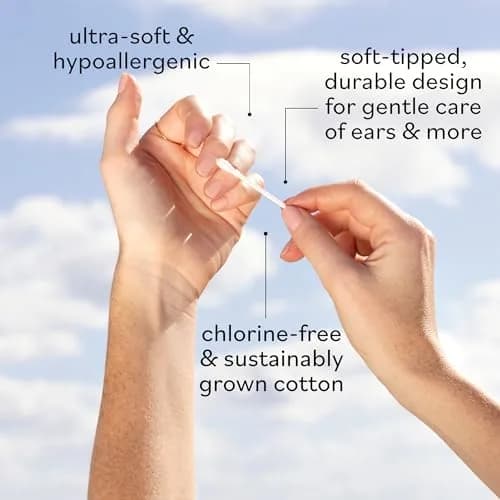 Sky Organics Organic Cotton Swabs 1000 Ct | Hypoallergenic, Chlorine-Free, Sustainable thumbnail 4