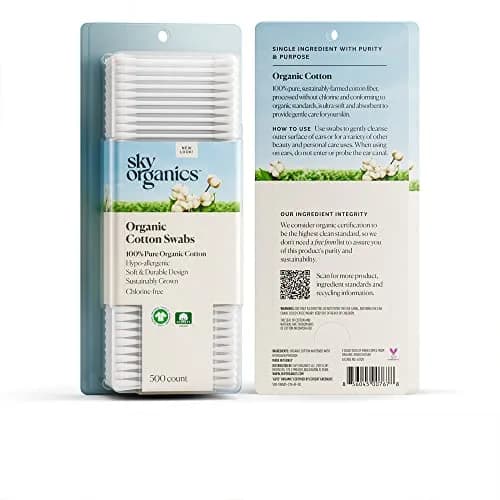 Sky Organics Organic Cotton Swabs 1000 Ct | Hypoallergenic, Chlorine-Free, Sustainable thumbnail 8