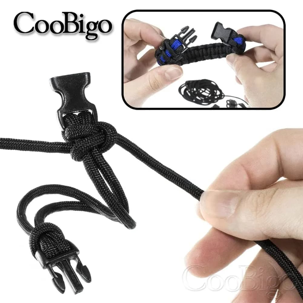 CooBigo 200-Pack Assorted 3/8" Curve Contoured Side Release Buckles | Plastic POM for Paracord Bracelets & Pet Collars - view 6