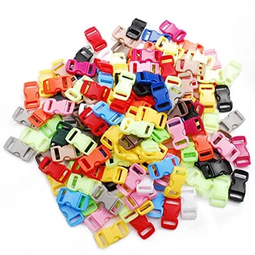 CooBigo Assorted 3/8" Curve Contoured Side Release Buckles (50-Pack, Plastic POM) | Ideal for Paracord Crafts & Pet Collars thumbnail 1