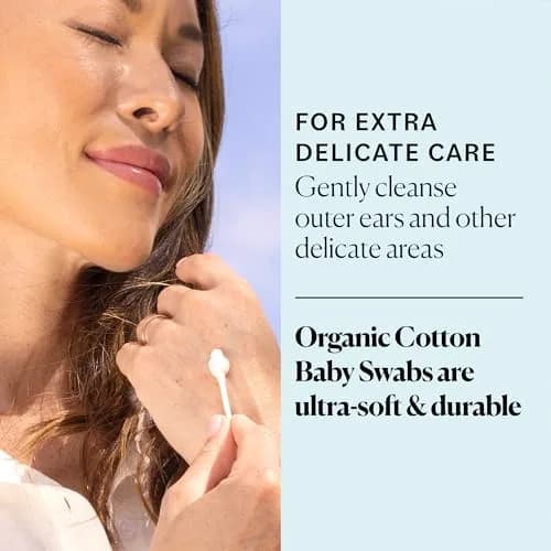 Sky Organics Organic Baby Cotton Swabs 180ct | Hypoallergenic, Chlorine-Free, Ultra-Soft Tips for Gentle Baby & Personal Care thumbnail 2