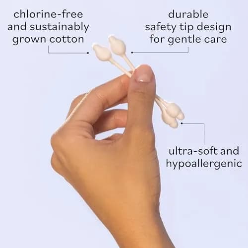 Sky Organics Organic Baby Cotton Swabs 180ct | Hypoallergenic, Chlorine-Free, Ultra-Soft Tips for Gentle Baby & Personal Care thumbnail 3
