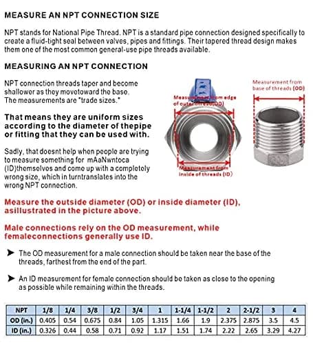 DERNORD 3/4 inch Stainless Steel Mini Ball Valve NPT Female x Male Thread | Corrosion-Resistant, 1/4 Turn Shut-Off thumbnail 6