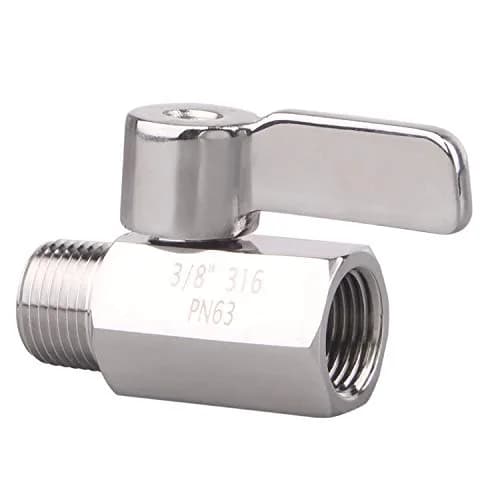 DERNORD 3/8 inch Stainless Steel Mini Ball Valve NPT Female x Male Thread | Corrosion-Resistant, 1/4 Turn Shut-Off, Suitable for Water, Air, Gas thumbnail 4