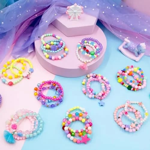 PinkSheep Bracelets for Girls Jewelry 36 Pcs | Safe, Colorful & Creative (70-120 chars) thumbnail 5