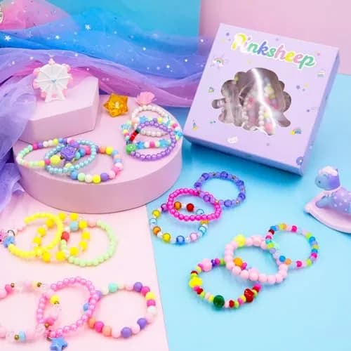PinkSheep Bracelets for Girls Jewelry 36 Pcs | Safe, Colorful & Creative (70-120 chars) thumbnail 7