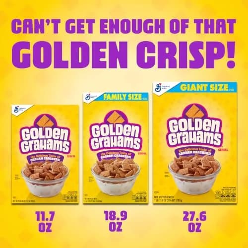 Golden Grahams Whole Grain Breakfast Cereal 473g (16.7 oz) | Honey Flavor Cereal with 14g Whole Grain thumbnail 5
