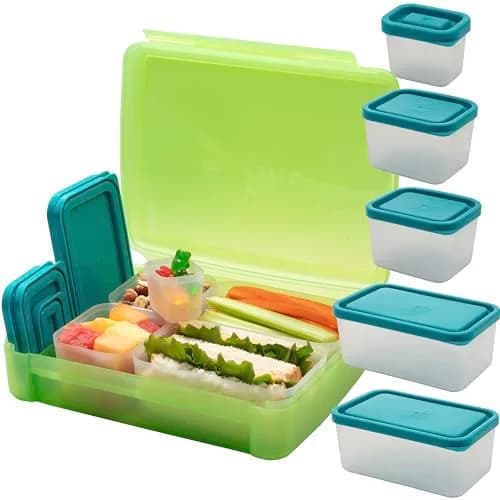 Bentology Food Storage Container Set with Leakproof Snack Containers & Utensil Holder | Kid & Office Meal Prep thumbnail 1