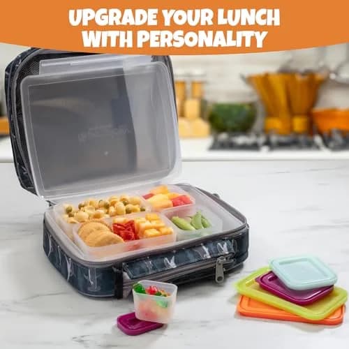 Bentology Food Storage Container Set with Leakproof Snack Containers & Utensil Holder | Kid & Office Meal Prep thumbnail 7