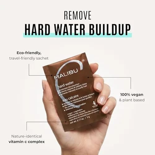 Malibu C Hard Water Wellness Remedy 12 Pack | Vitamin C Deep-Cleaning Hair Treatment for Mineral Deposits thumbnail 3