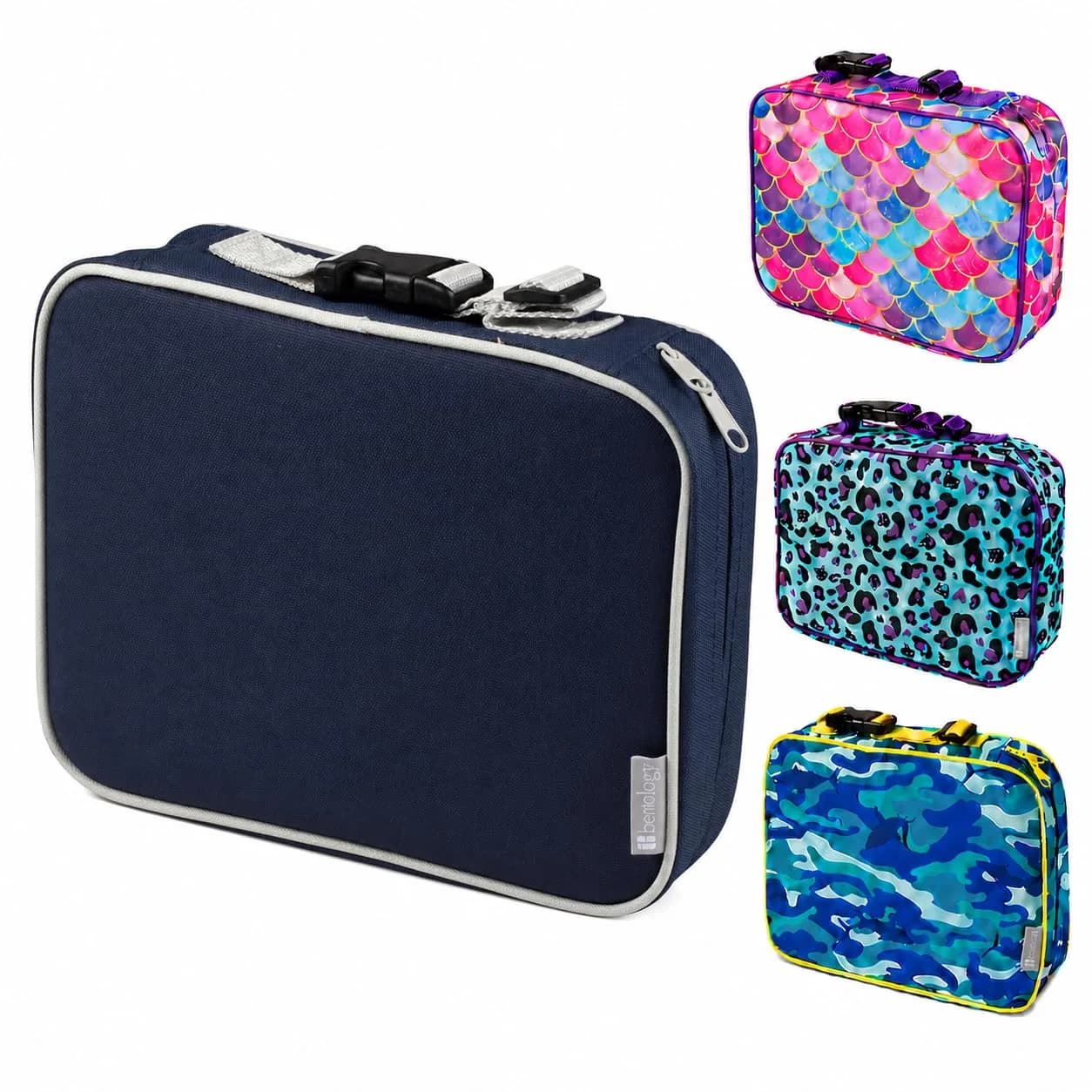 Bentology Kids Insulated Lunch Box for School with Reinforced Support Frame, 240 cu in (10 x 8 x 3 inches)