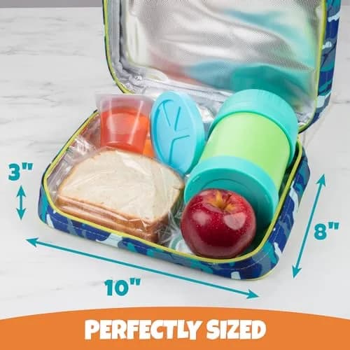 Bentology Kids Insulated Lunch Box for School with Reinforced Support Frame, 240 cu in (10 x 8 x 3 inches) thumbnail 4