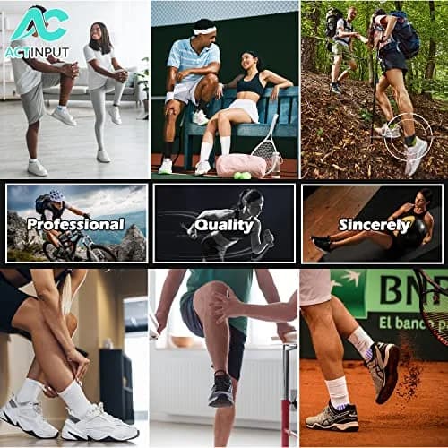 ACTINPUT Ankle Compression Socks for Women Men | 7 Pairs Plantar Fasciitis Support, Circulation Relief, Breathable Nylon (Ankle-High, Multi-Color, Large-X-Large) thumbnail 6