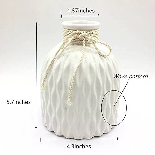 Anding Modern Vase Home Decoration Grid Design White Porcelain Bottle | Elegant, Modern Style thumbnail 7
