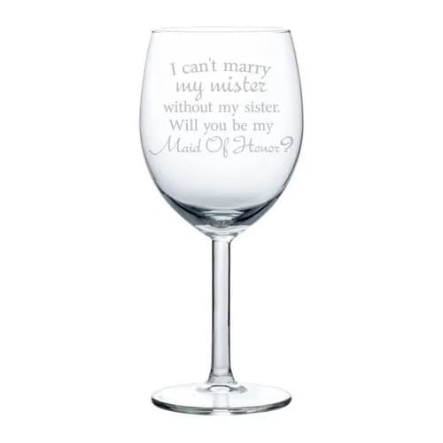 MIP 10 oz Wine Glass Goblet | Real Glass, Modern Style, Reusable (7" H, 2.5" D) | Perfect for Celebrations thumbnail 1
